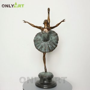 Ballet Dancing Sculpture Bronze Sculpture Home Decoration Ornament Ballet Girl Dancing Deceration Modern Desktop Sculpture OAST-20