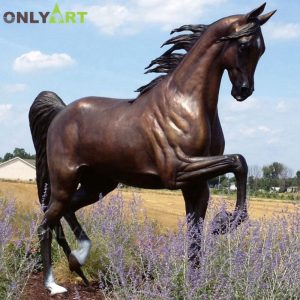 Best design life size antique brass horse statue OAH-07