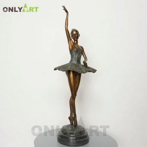 Bronze Handcrafted Art Sculpture Prima Ballerina Dancer Ballet Sculpture OAST-19