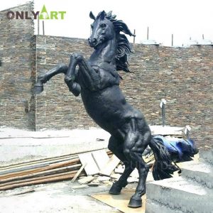 Christmas outdoor large jumping horse statue for garden decoration OAH-17