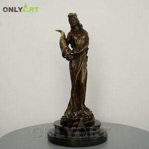 Original Italfama Real Bronze Fortuna Statue Goddess of Fortune OAST-10