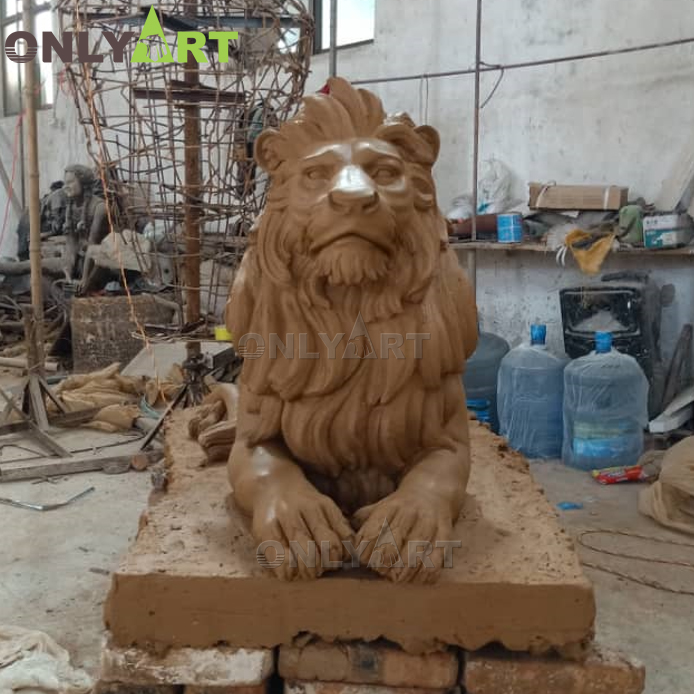 life size bronze lion statue