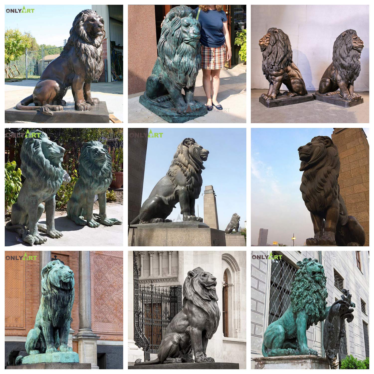 Outdoor Garden Bronze Lion Statue Home Decor For Sale OAB-L1