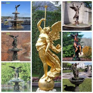 Woman Angel Water Fountains Outdoor Garden