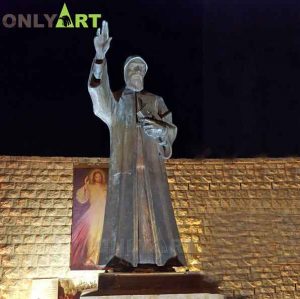 Lebanon Outdoor Bronze Saint Charbel Statue For Sale OAB-CS2