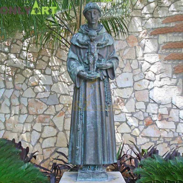 Garden Bronze Saint Anthony Statue