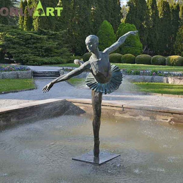 Water Fountain Ballet Dancer Statue For Sale