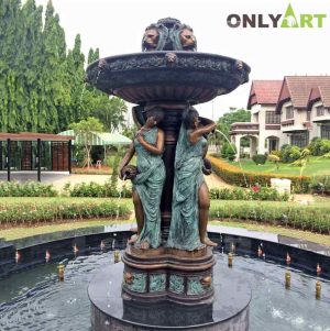 Bronze Woman Statue Fountain For Sale